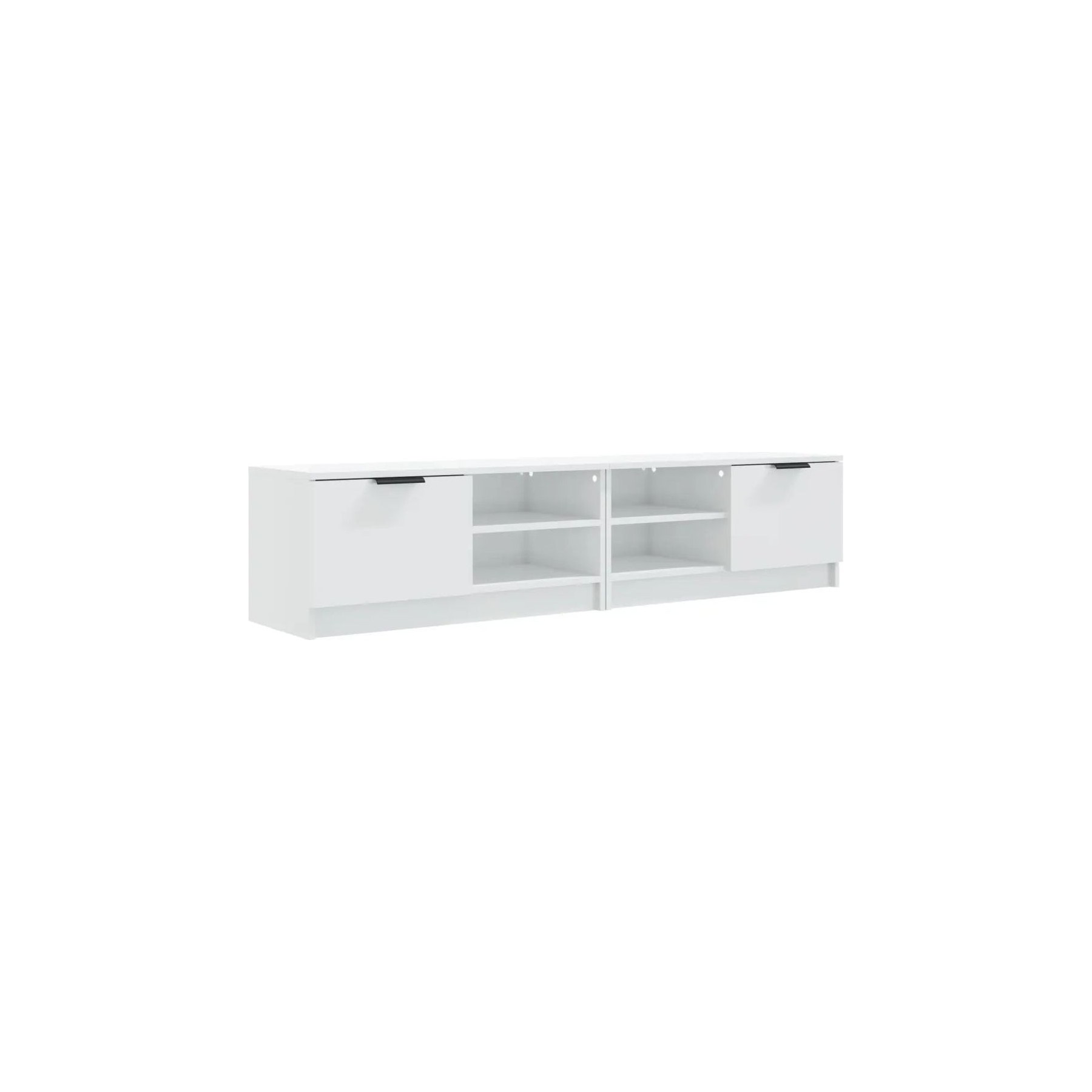 Meuble TV HELLOSHOP26 Lot de 2 meubles TV modernes en bois d'i