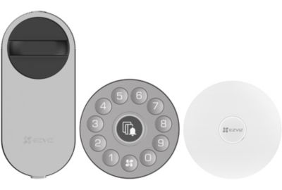 Serrure connectée EZVIZ DIY LOCK + Clavier/sonnette + Hub A3