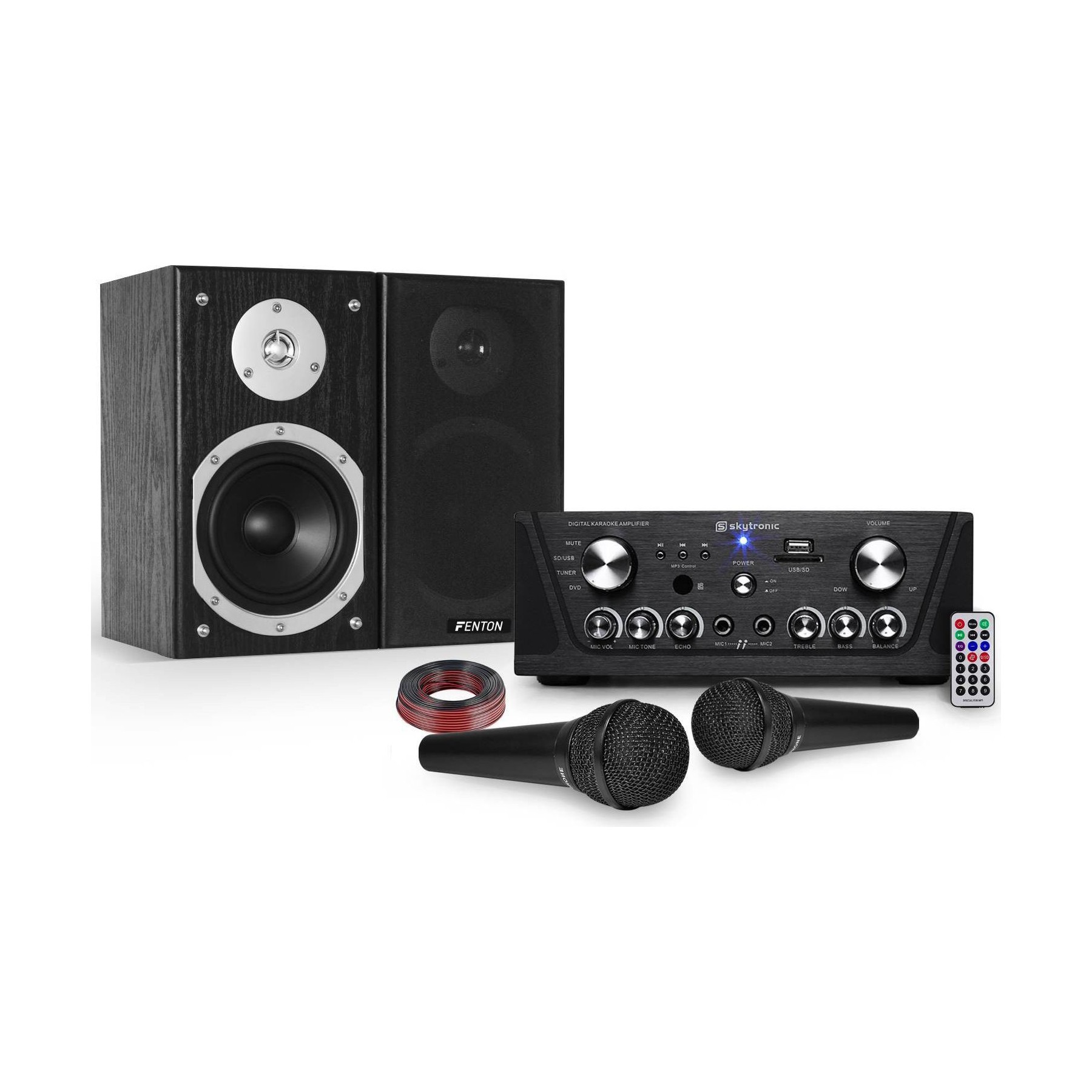 Karaoké NONAME Ampli karaoké 160W+2Enceintes 140W+2Mic