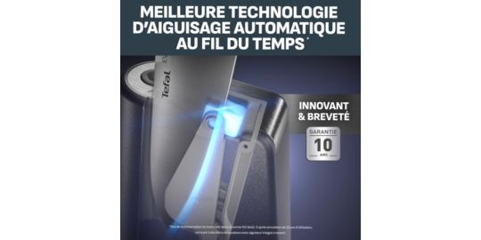 Bloc couteaux TEFAL Eversharp Pro inox 5pcs + ciseaux