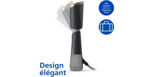Défroisseur vapeur PHILIPS STH5030/80 Steamer Série 5000 Noir, 35 sec*, 1300W + 2 accessoires