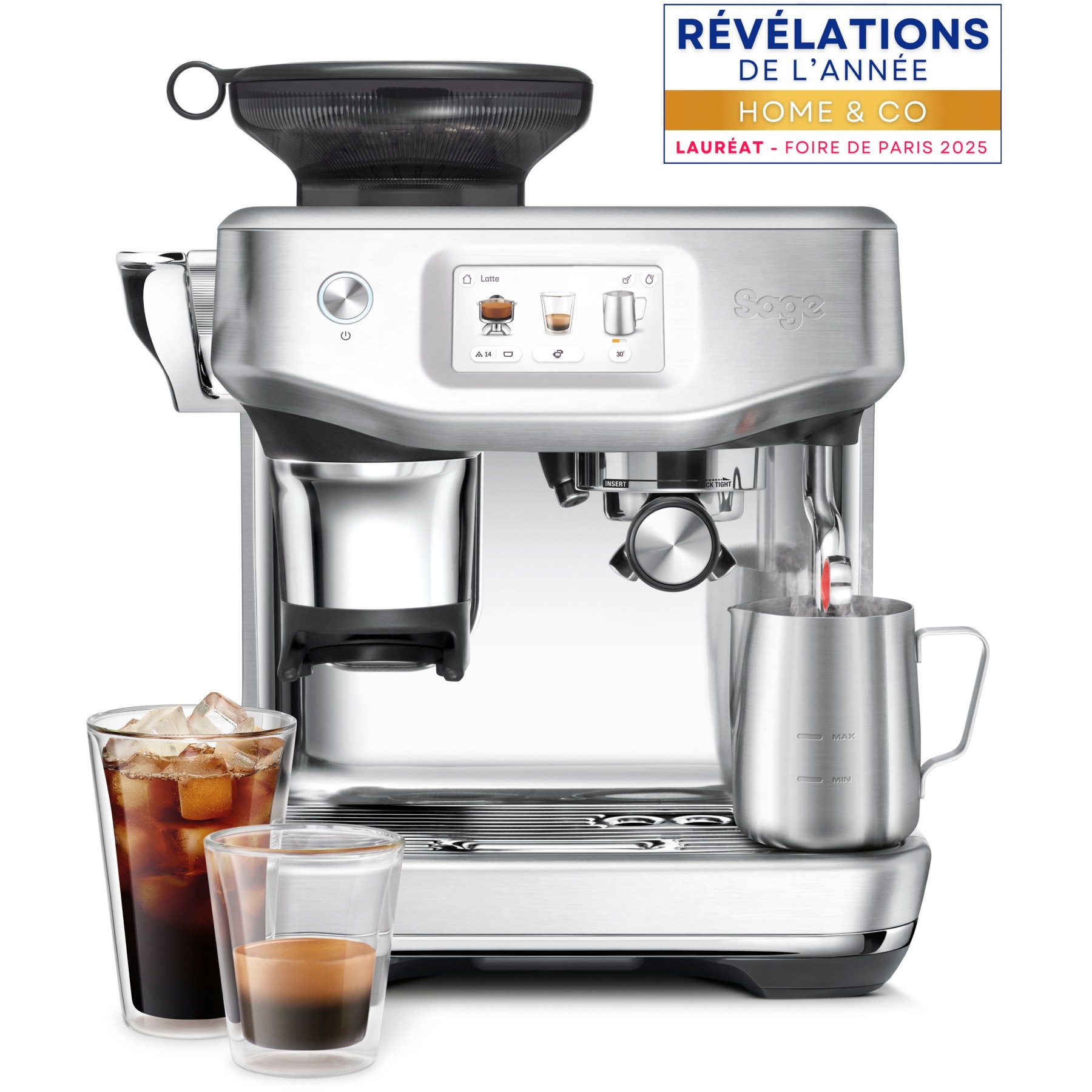 Machine à expresso SAGE APPLIANCES the Barista Touch Impress Cold SES882BSS