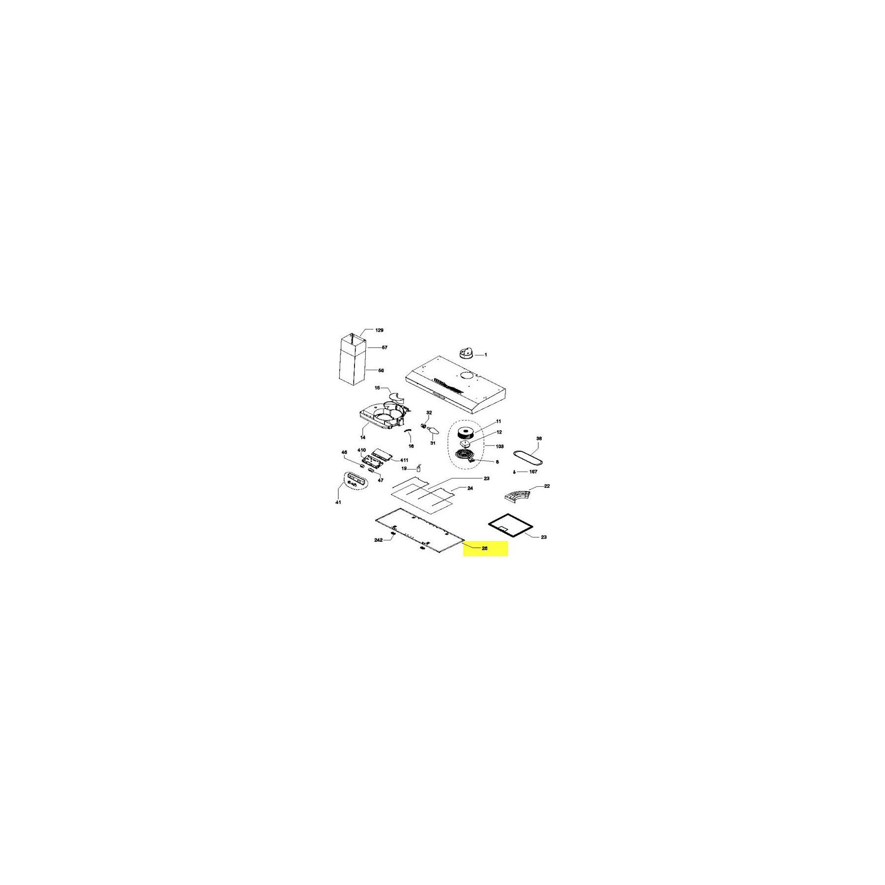 Pièce détachée INDESIT GRILLE FILTRE CM60 HI151IX -...