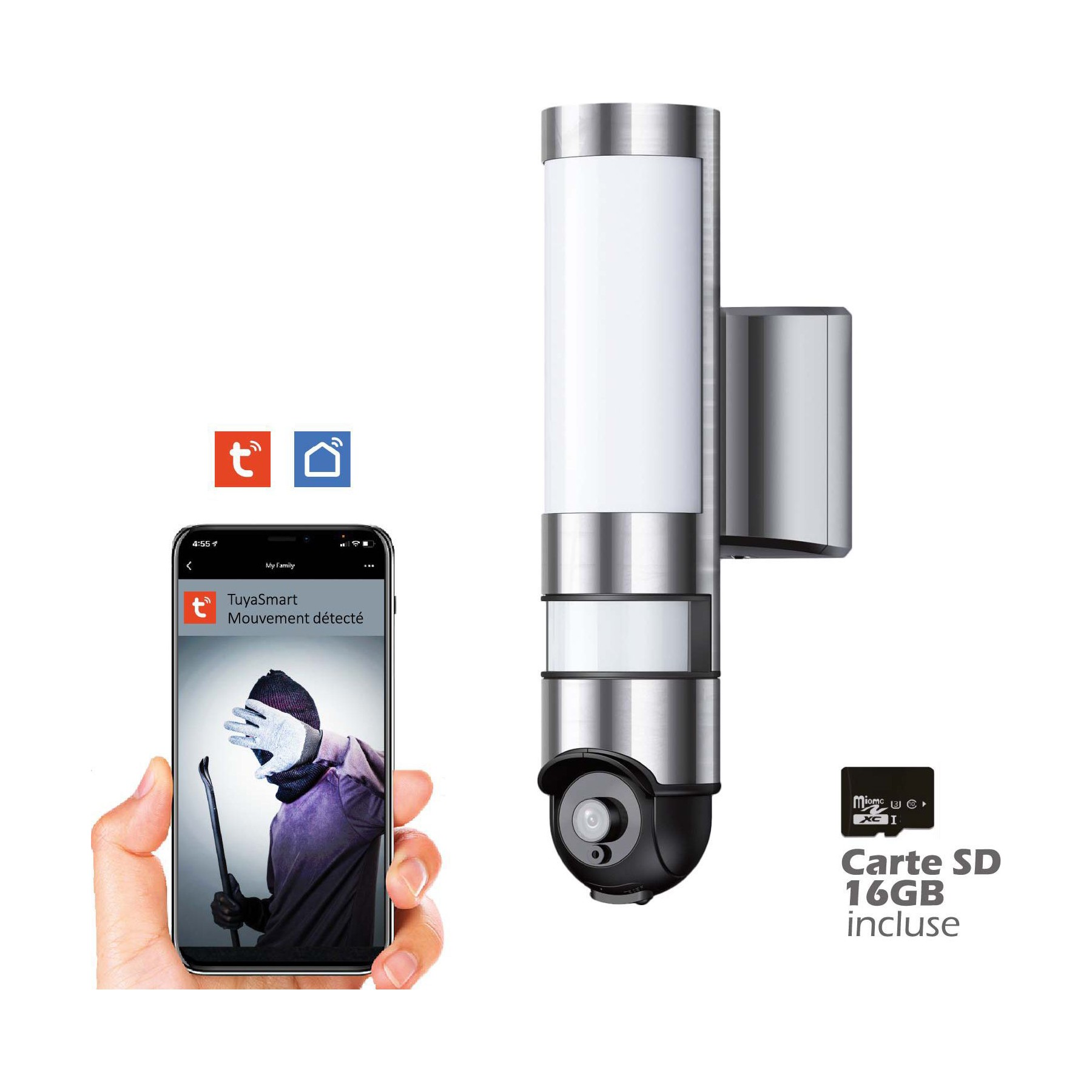 Caméra de sécurité KYF Wifi extérieure 220V Éclairage LED