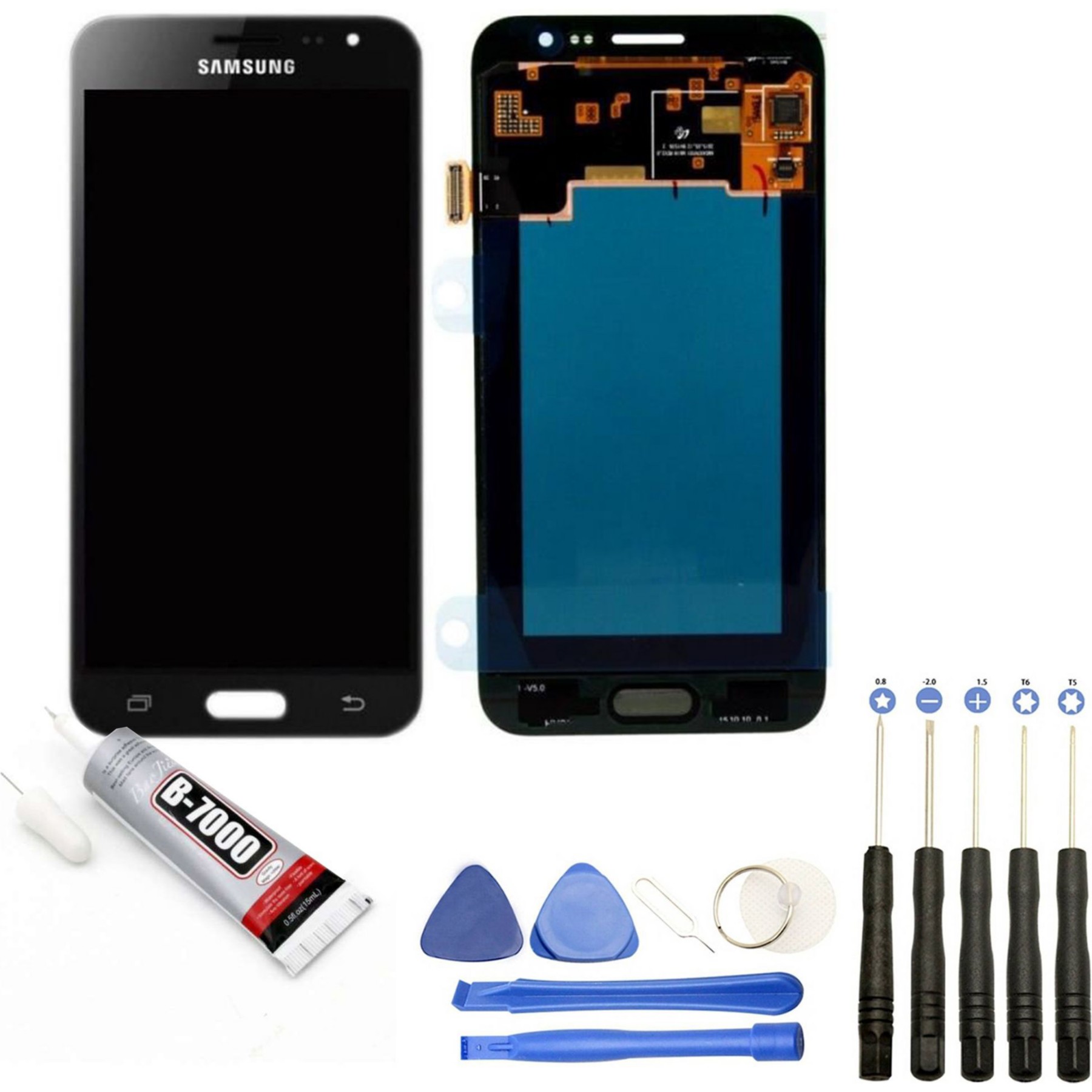 Ecran téléphone VISIODIRECT Vitre+LCD pour Samsung Galaxy J3 SMJ320F