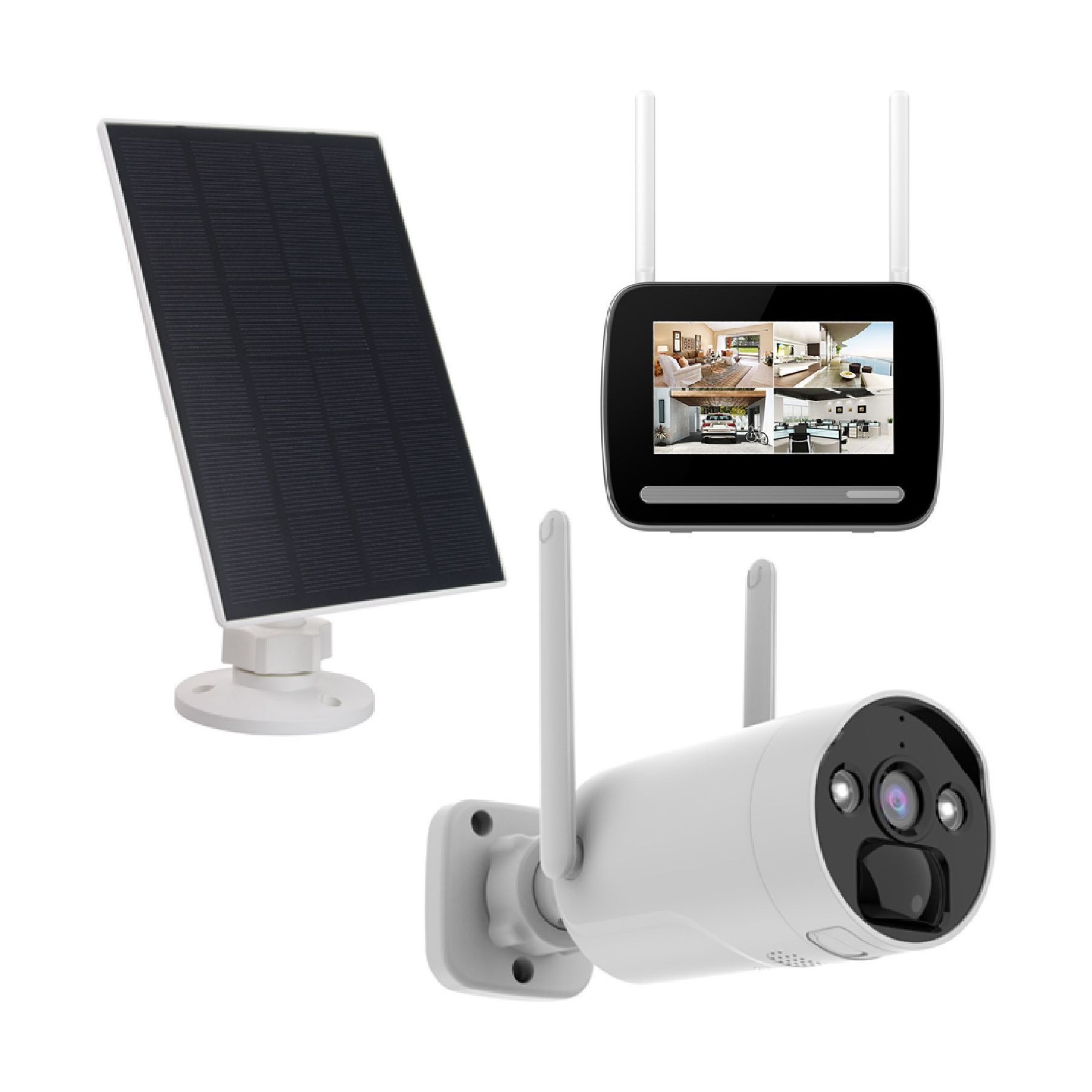Caméra de sécurité KYF écran 7″et Caméra solaire 4MP