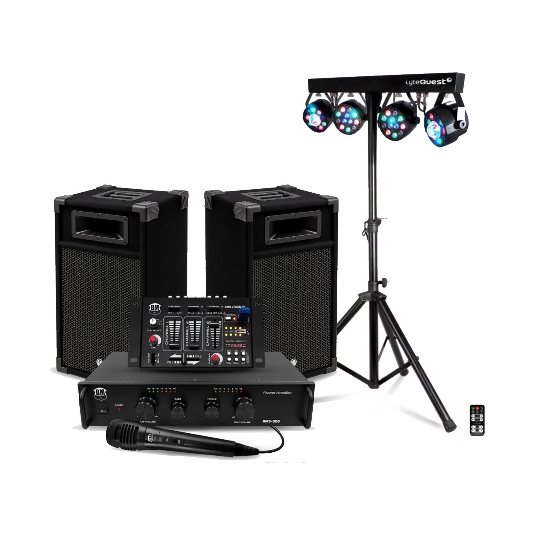 Pack sono BM SONIC Pack Sono 300W Bm Sonic BMS-DJ300-USB-BT