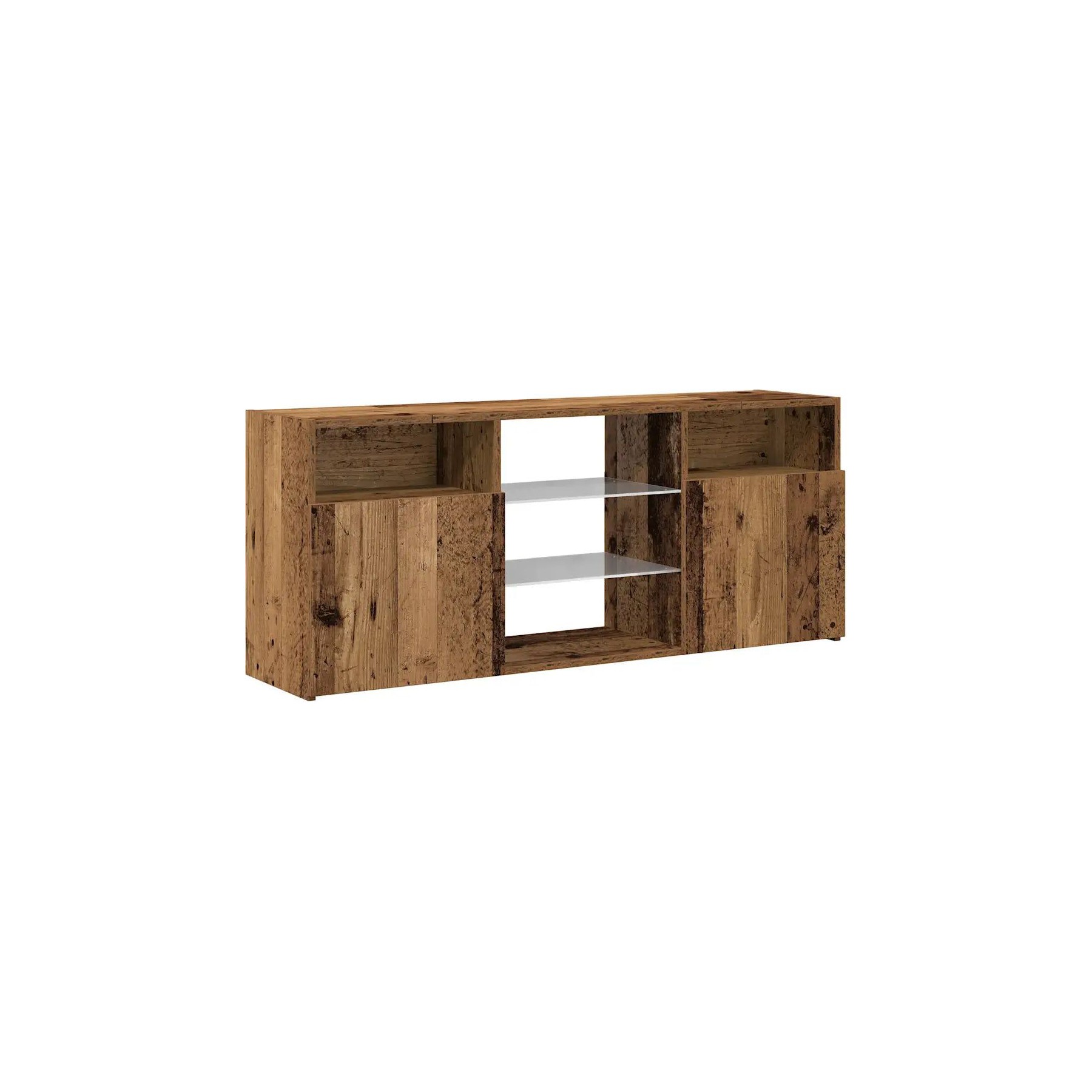 Meuble TV HELLOSHOP26 Meuble TV flottant moderne avec lumières