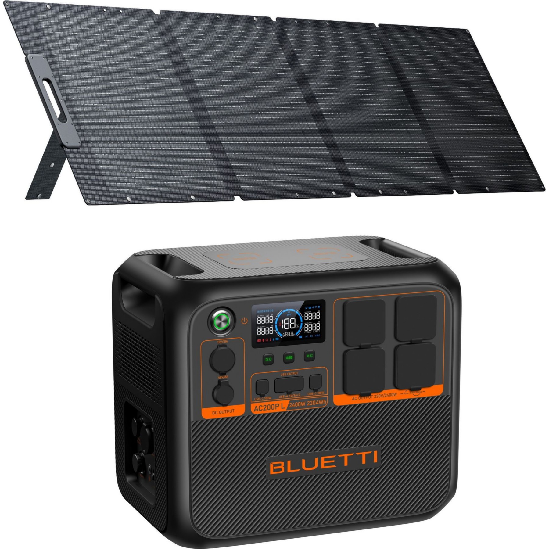 Batterie nomade BLUETTI KIT AC200PL+PV200