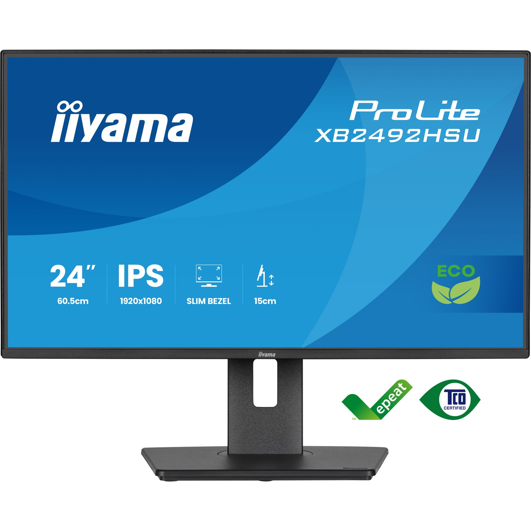 Ecran PC IIYAMA 24'' Noir IPS LED Ultra mince 16:9
