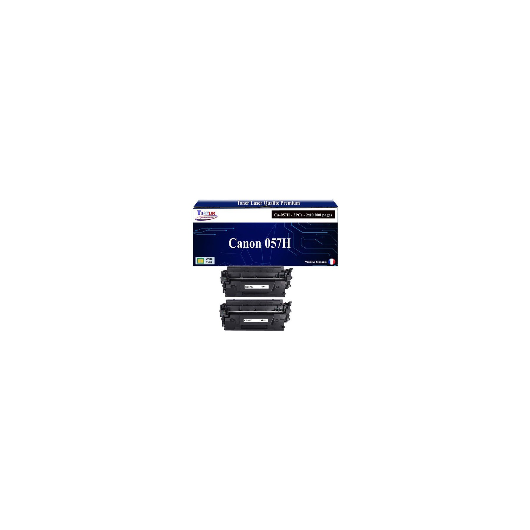 Toner T3AZUR compatible avec Canon 057H (x2)