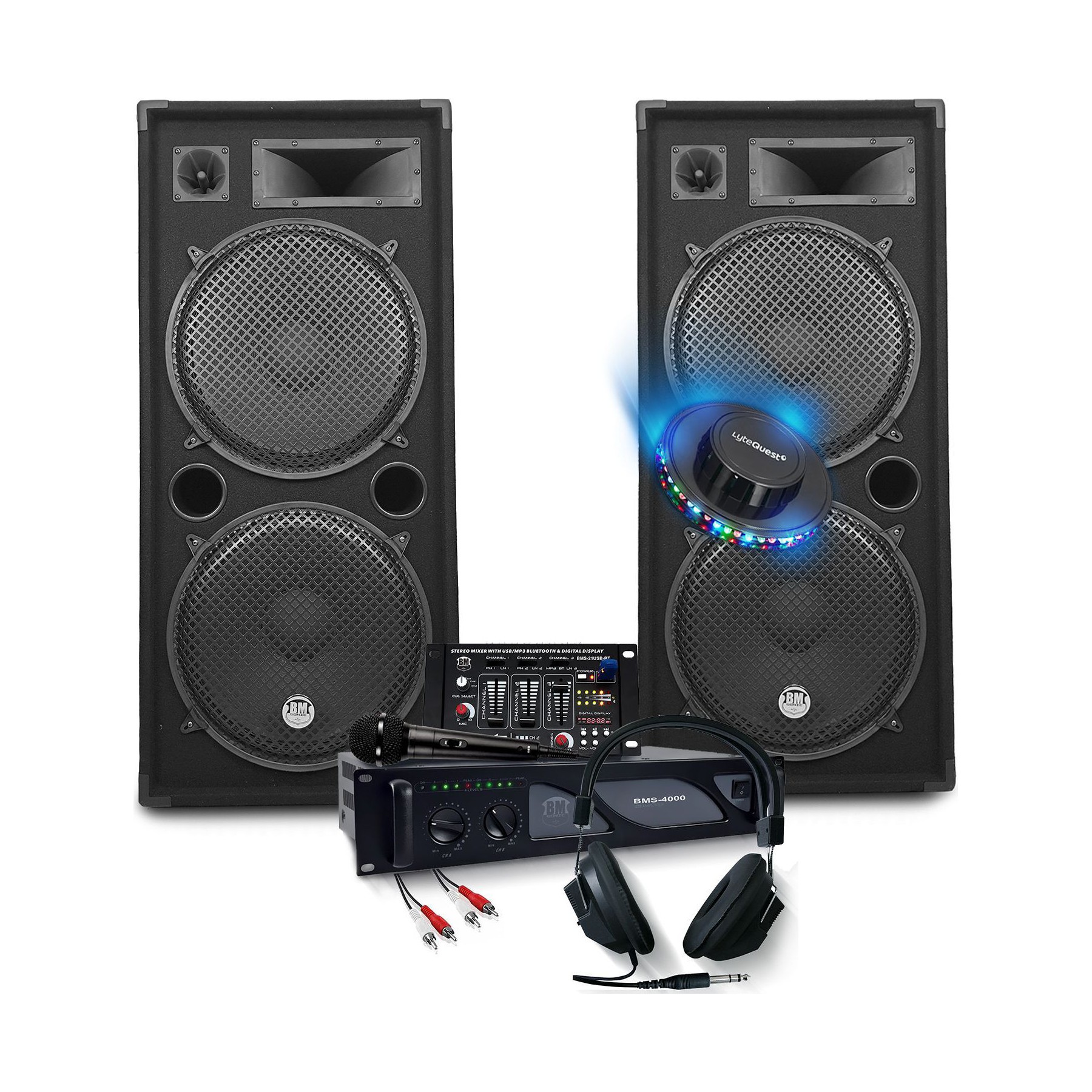Pack sono BM SONIC Pack complet de Sonorisation 3000W d'Amp