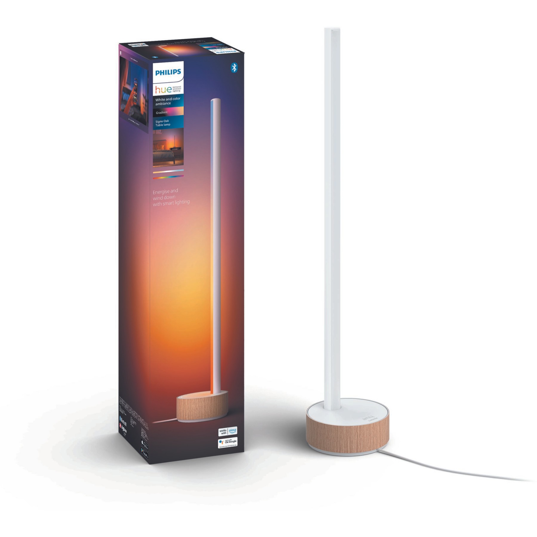 Lampe connectée PHILIPS HUE W&C Gradient Sign Chene