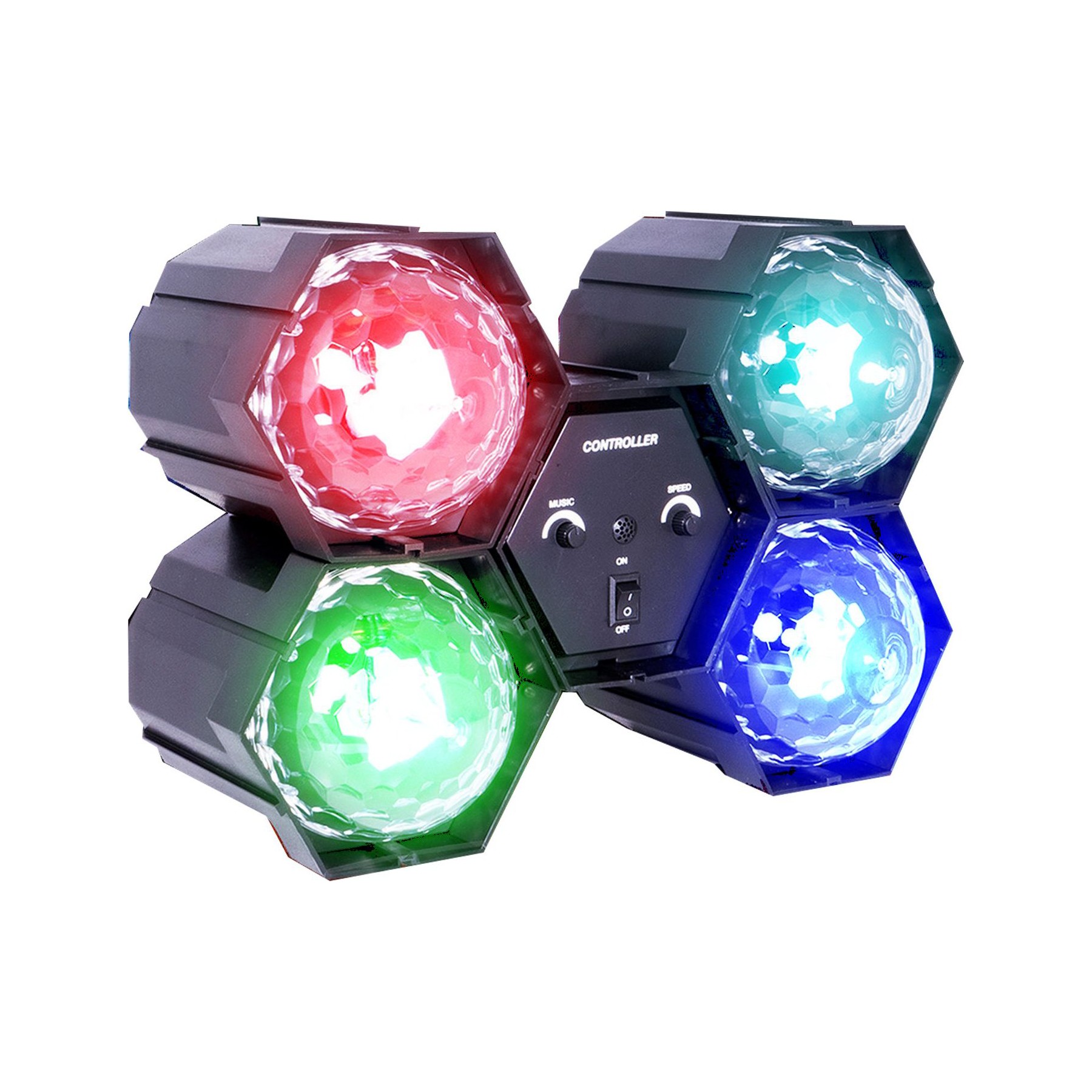 Jeu de lumières FX-LAB 4 LED Crystal Multicolor Sound Light