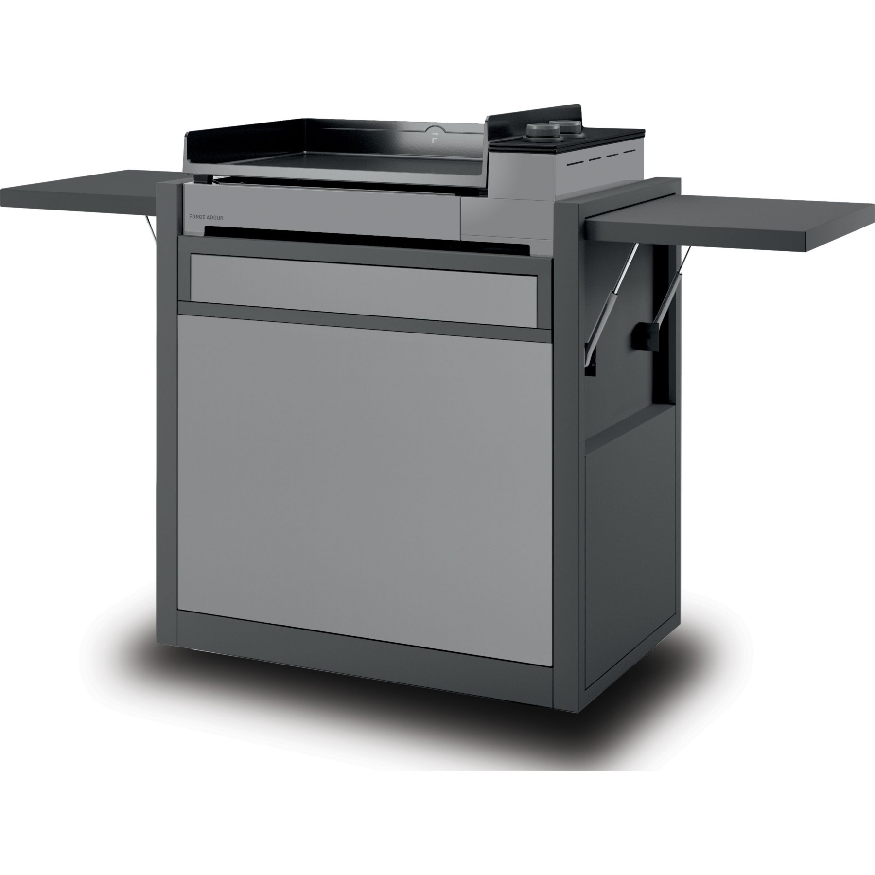 Chariot Plancha FORGE ADOUR CH PAF60 noir/gris fermé compatible plancha Premium 60