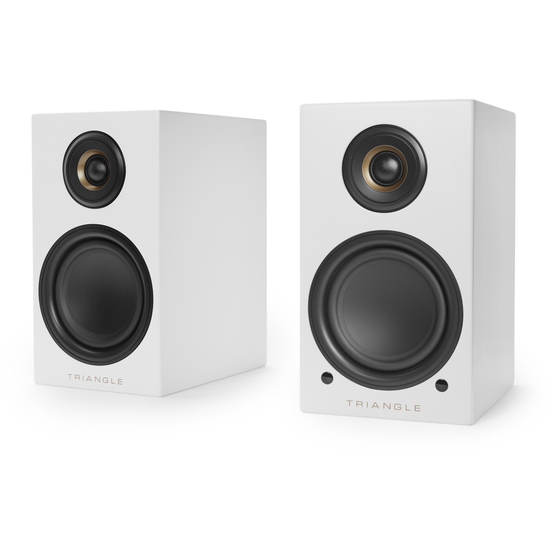 Enceinte bibliothèque active TRIANGLE LN01A ELARA BLANC MAT X2