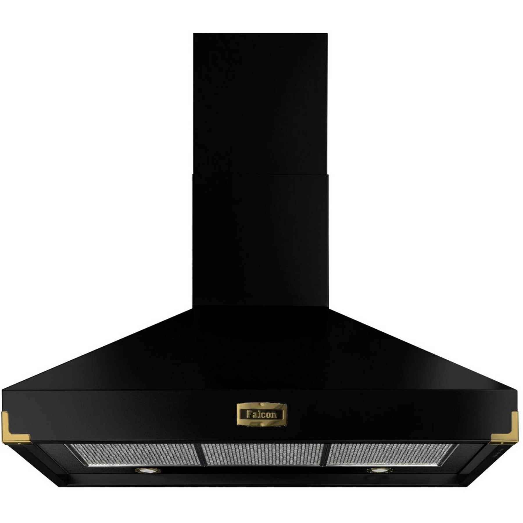 Hotte décorative murale FALCON PKR110 SUP/EXT NOIR/LAITON