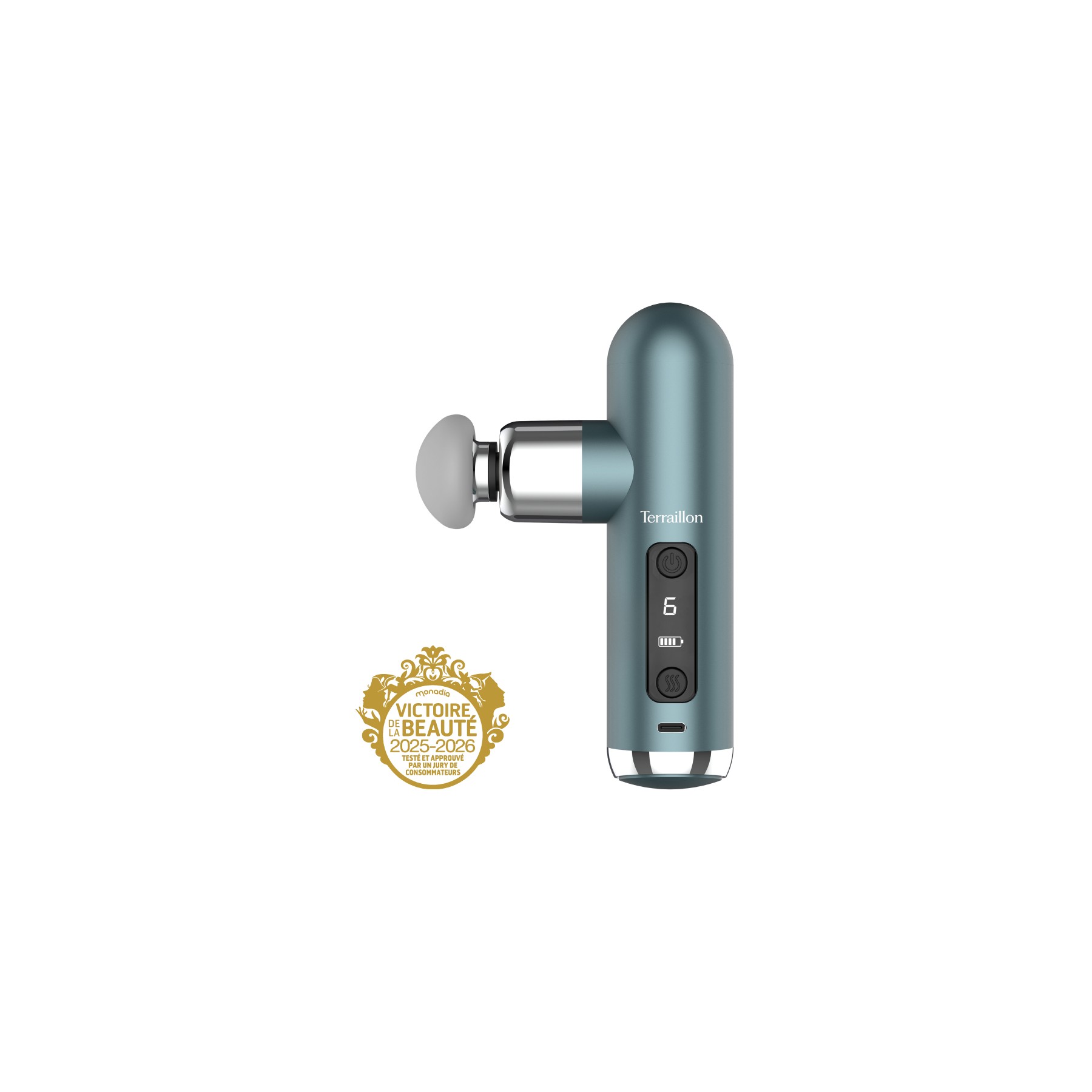 Masseur corps TERRAILLON Mini Massager 4 embouts