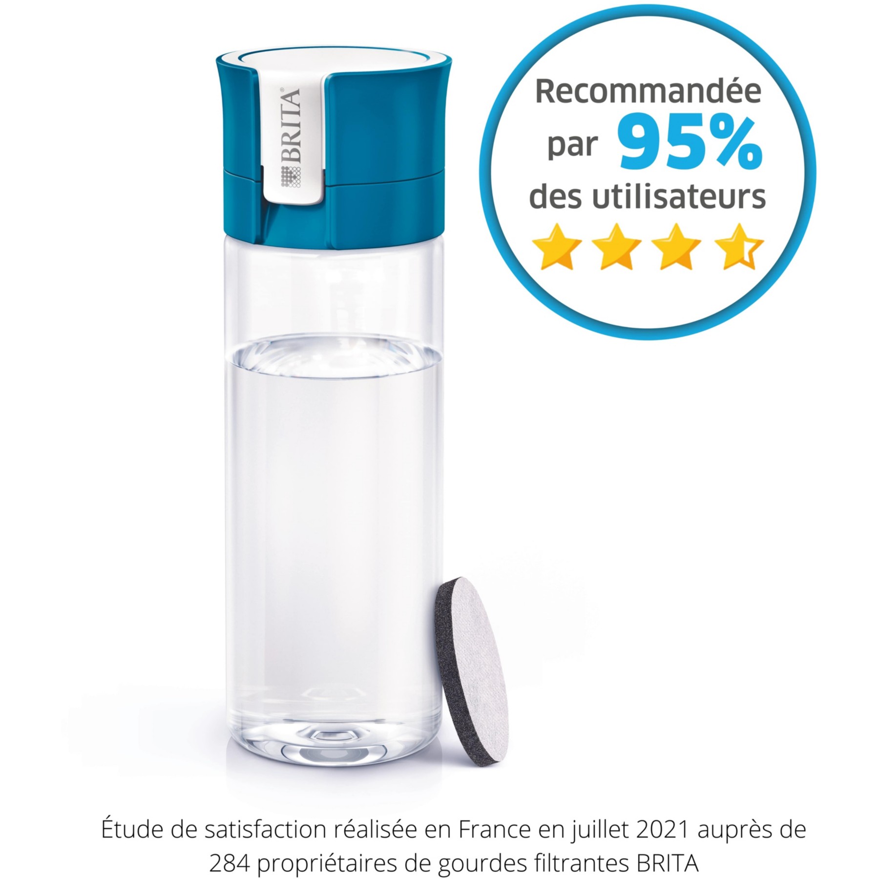 Gourde filtrante BRITA Fill&Go bleu + 1 filtre à eau