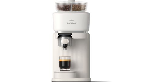Machine à expresso PHILIPS Baristina BAR320/00 cafetière à grain bac double compartiment Blanche