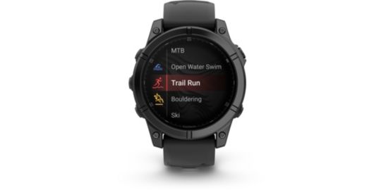 Montre sport GARMIN Fenix E 47mm Gris Acier bracelet noir