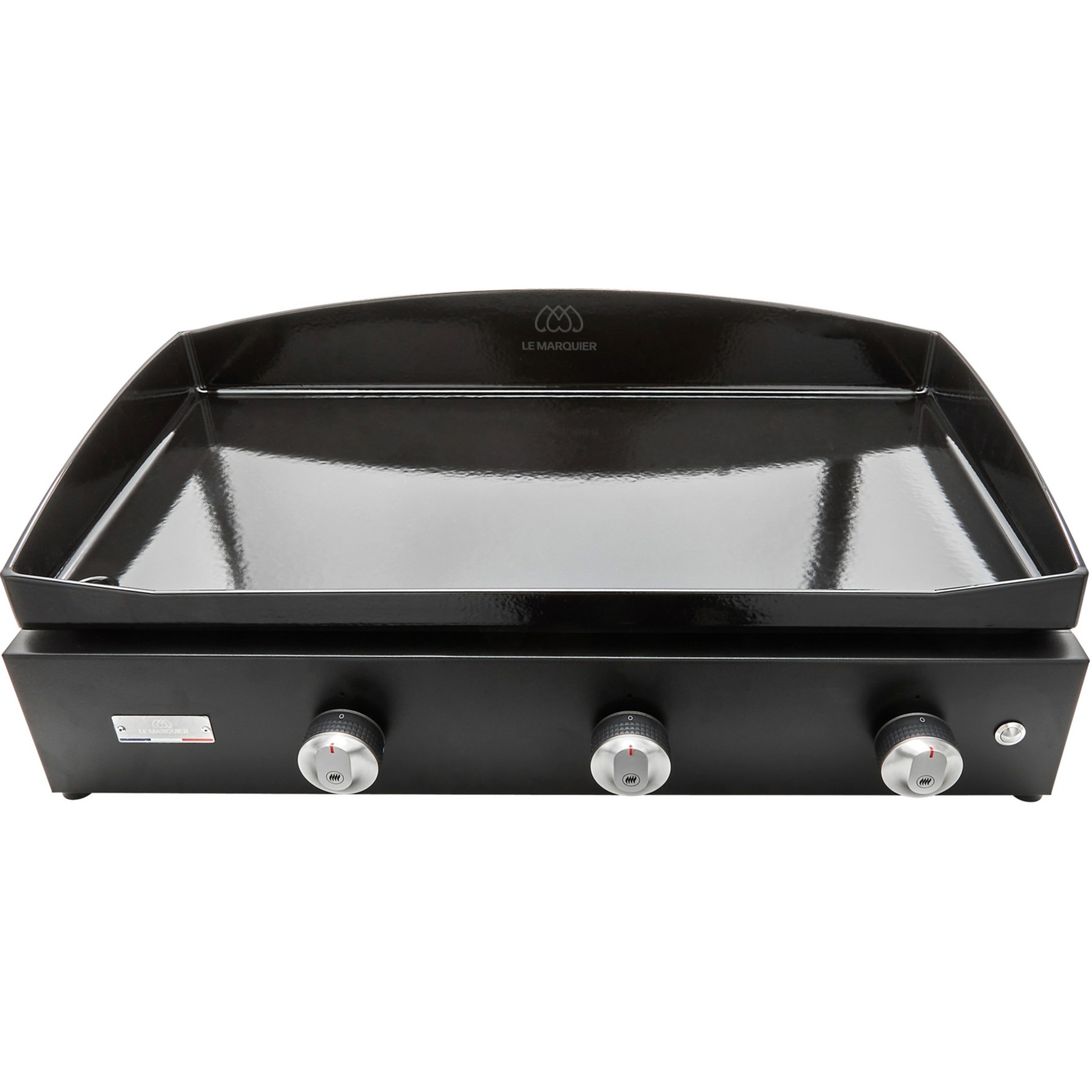 Plancha gaz LE MARQUIER Pure 375 Noir 3 brûleurs à poser, 75x40 cm