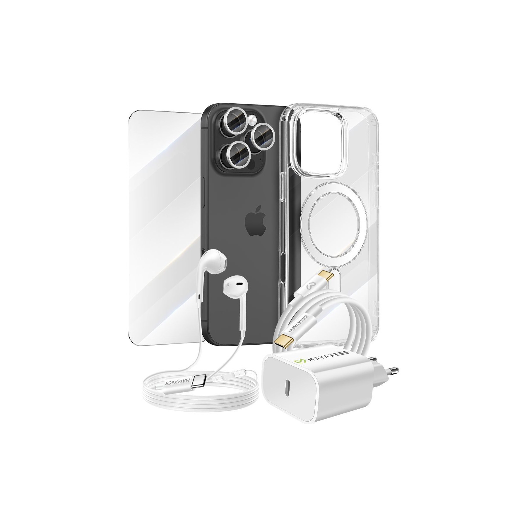 Pack MAYAXESS iPhone 16 Pro Protection Charge Audio