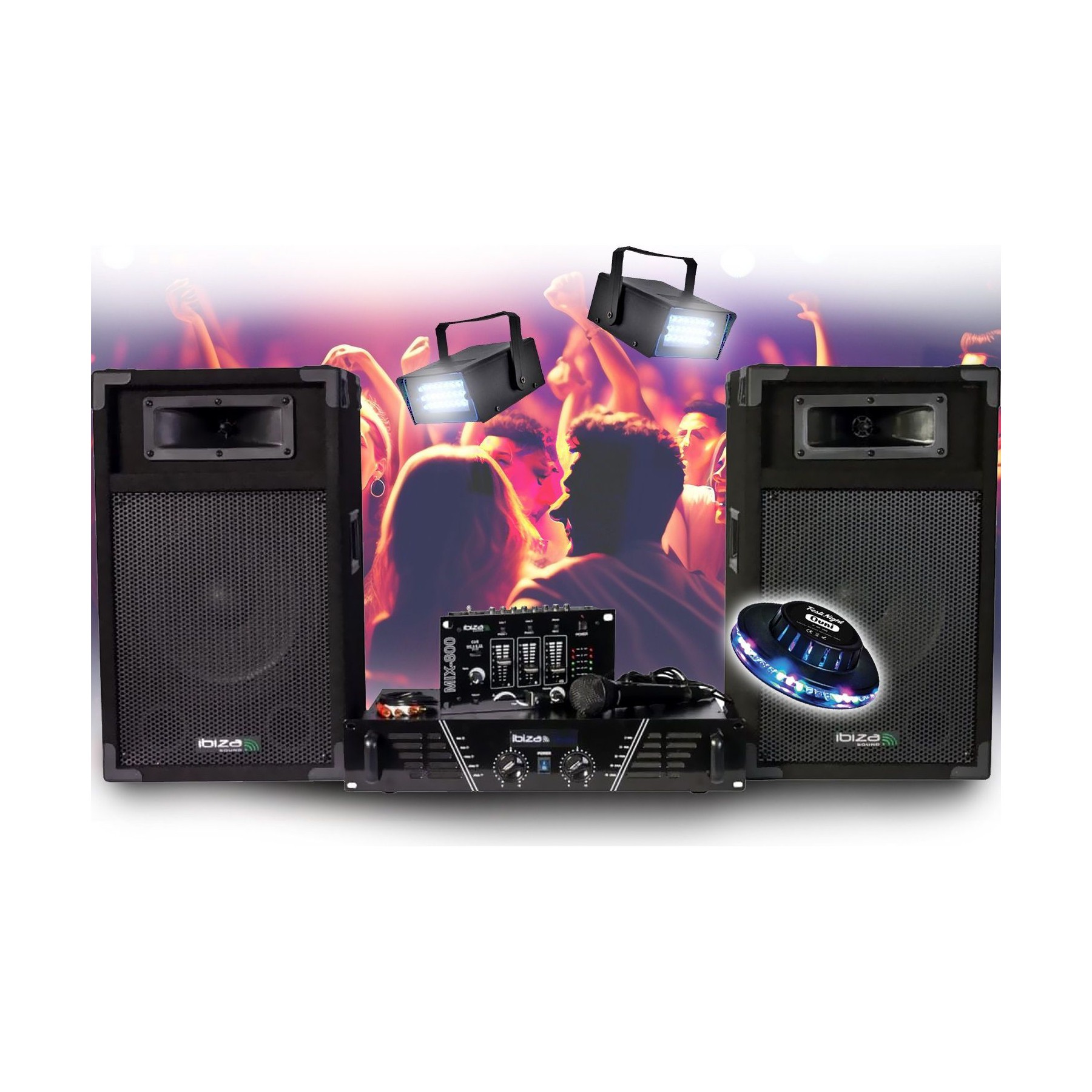 Pack sono BM SONIC Disco 480W IBIZA SOUND DJ300 Ampli - Tab