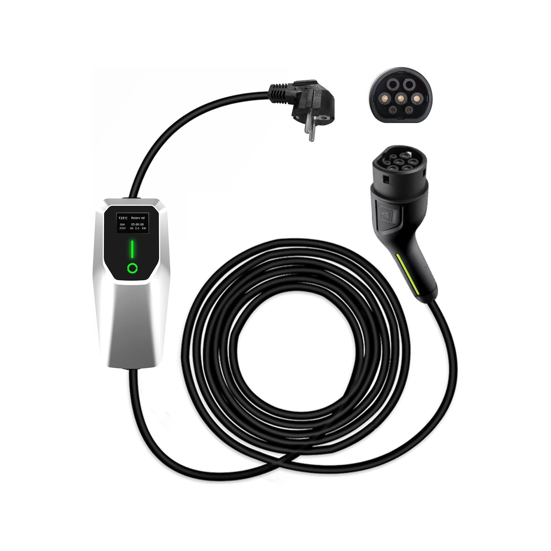 Accessoire borne de recharge JUNSUN Câble recharge voiture 4M 11KW type 2