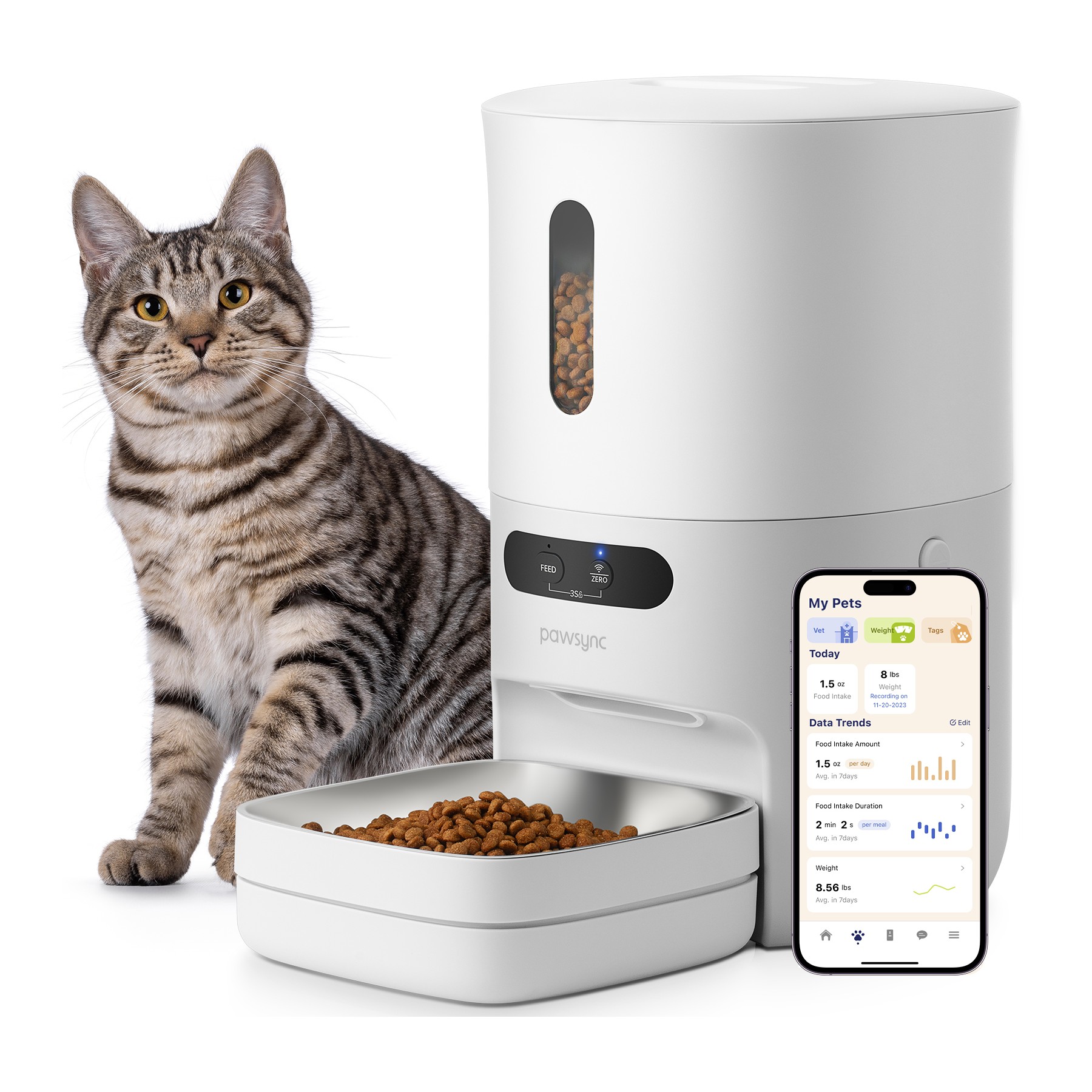 Distributeur de croquettes PAWSYNC Smart Pet Feeder PAWP0001EUN
