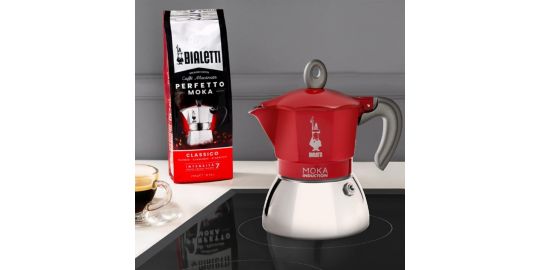 Cafetière italienne BIALETTI Moka induction 6 tasses RED