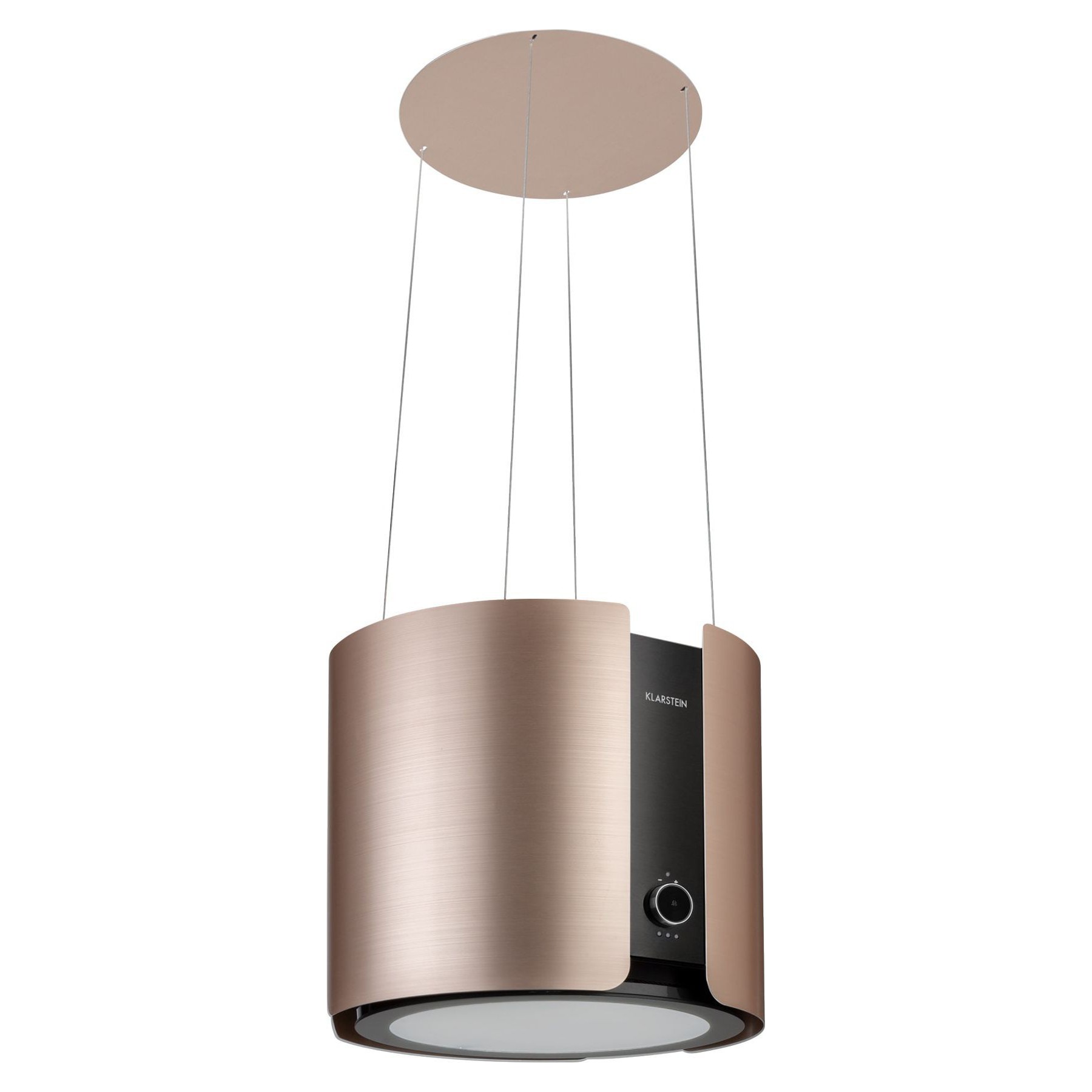 Hotte décorative îlot KLARSTEIN Skyfall îlot  Ø 45 cm 402 m³/h LED noir