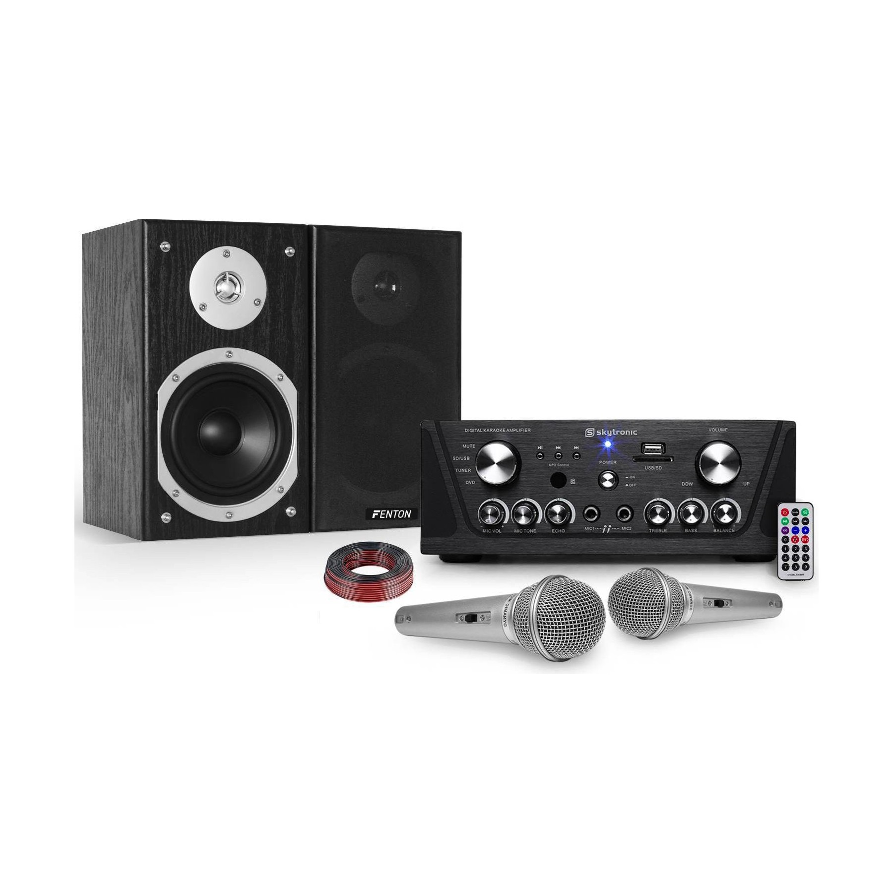 Karaoké NONAME Ampli karaoké 160W+2Enceintes 140W+2Mic