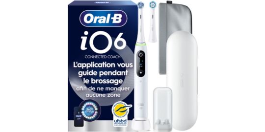 Brosse à dents électrique ORAL-B iO6 Series White Luxe Edition