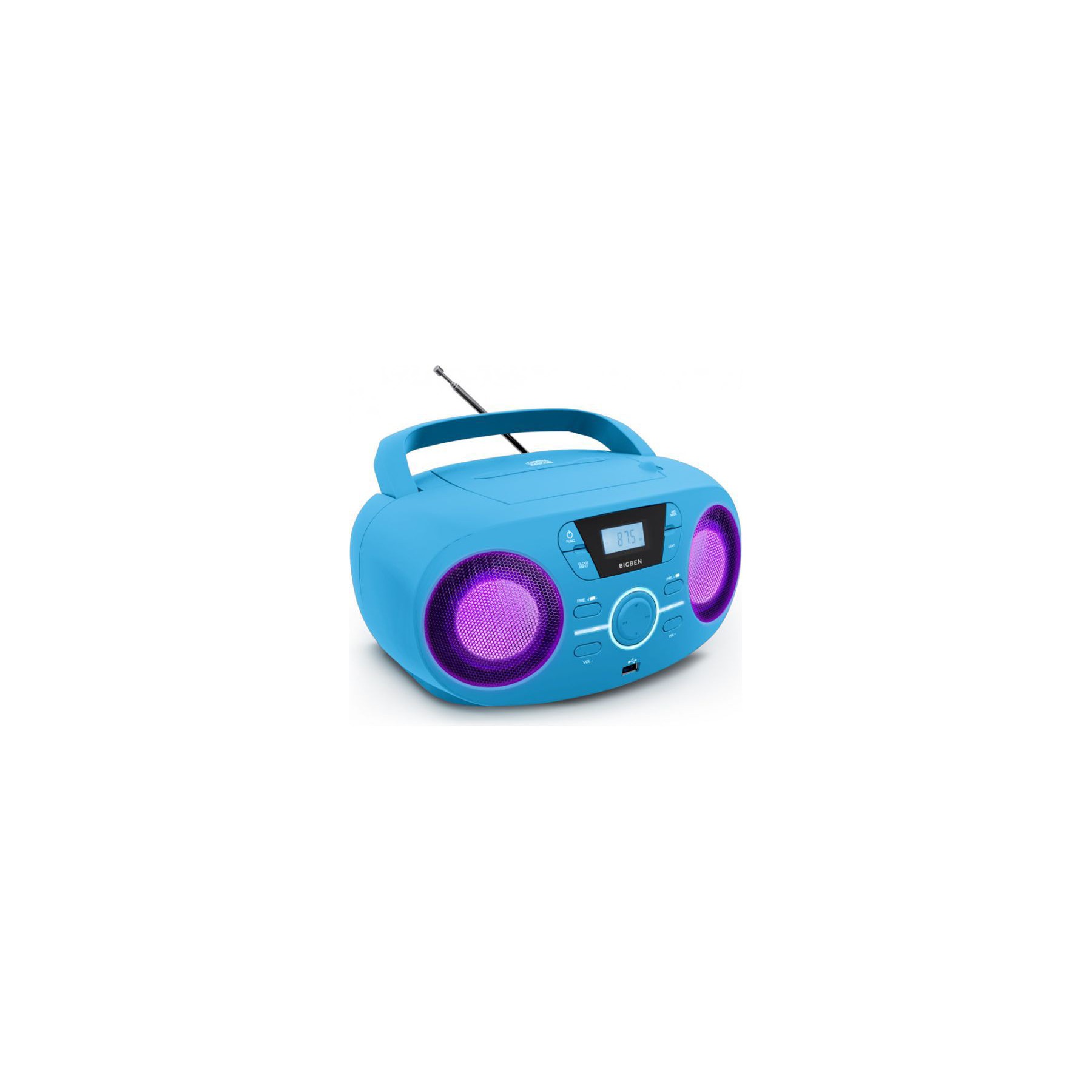Radio CD BIGBEN Lecteur Radio Cd Portable Usb Bleu + Spe
