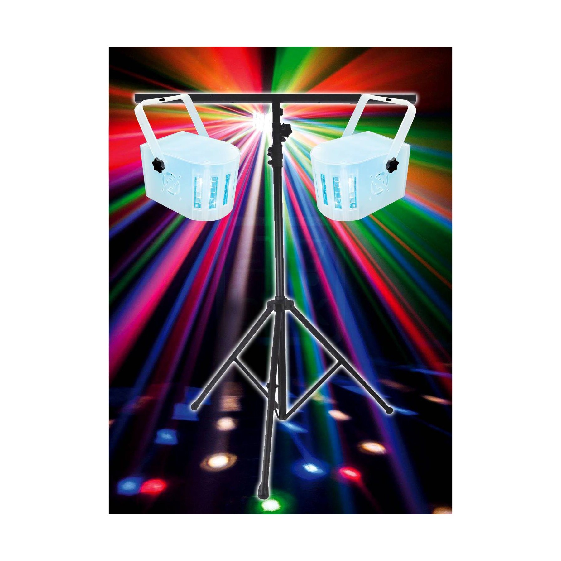 Jeu de lumières VARYTEC PACK LIGHT 2 EFFETS DERBY 4 LEDs RGBW  +