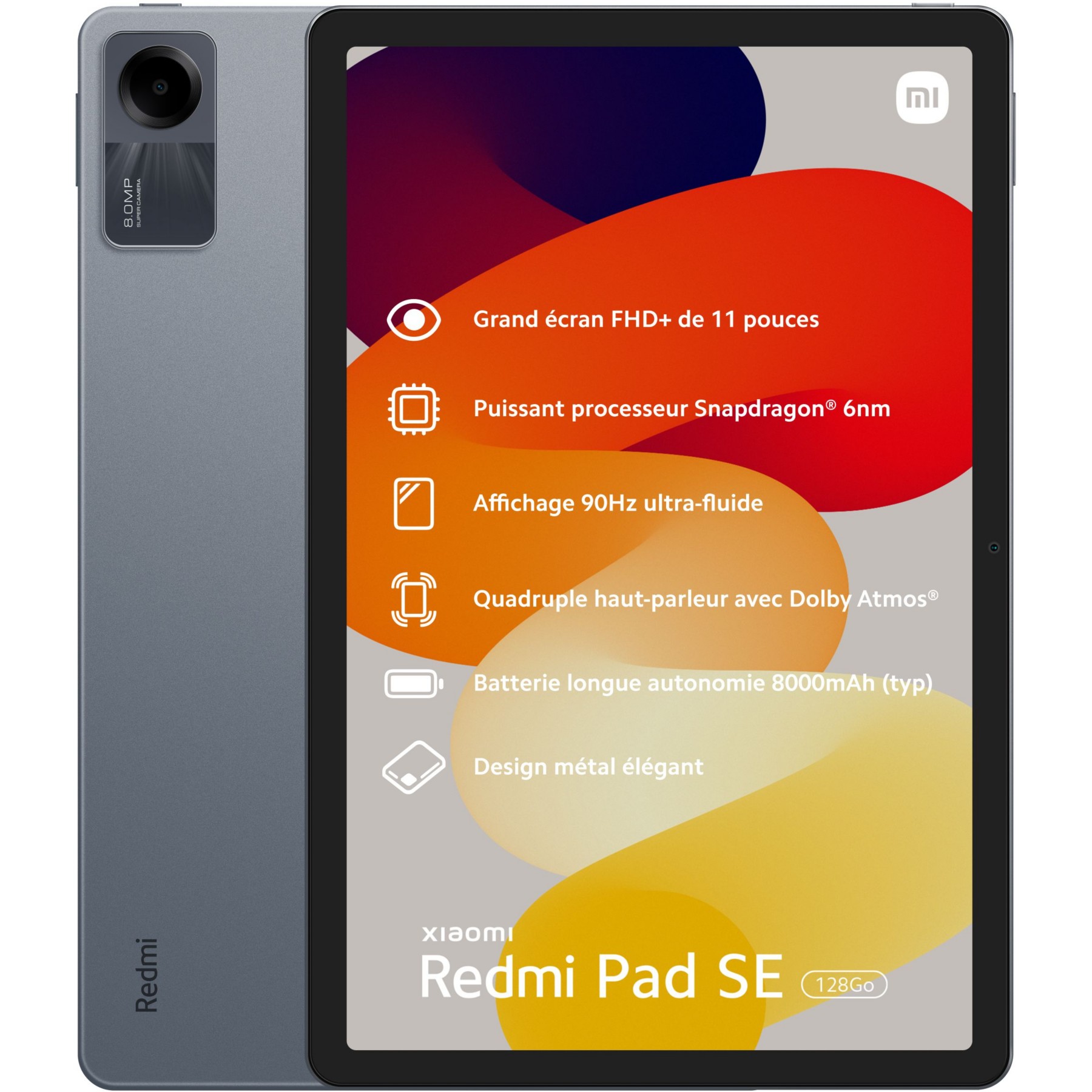Tablette Android XIAOMI Redmi Pad SE Noir 128Go