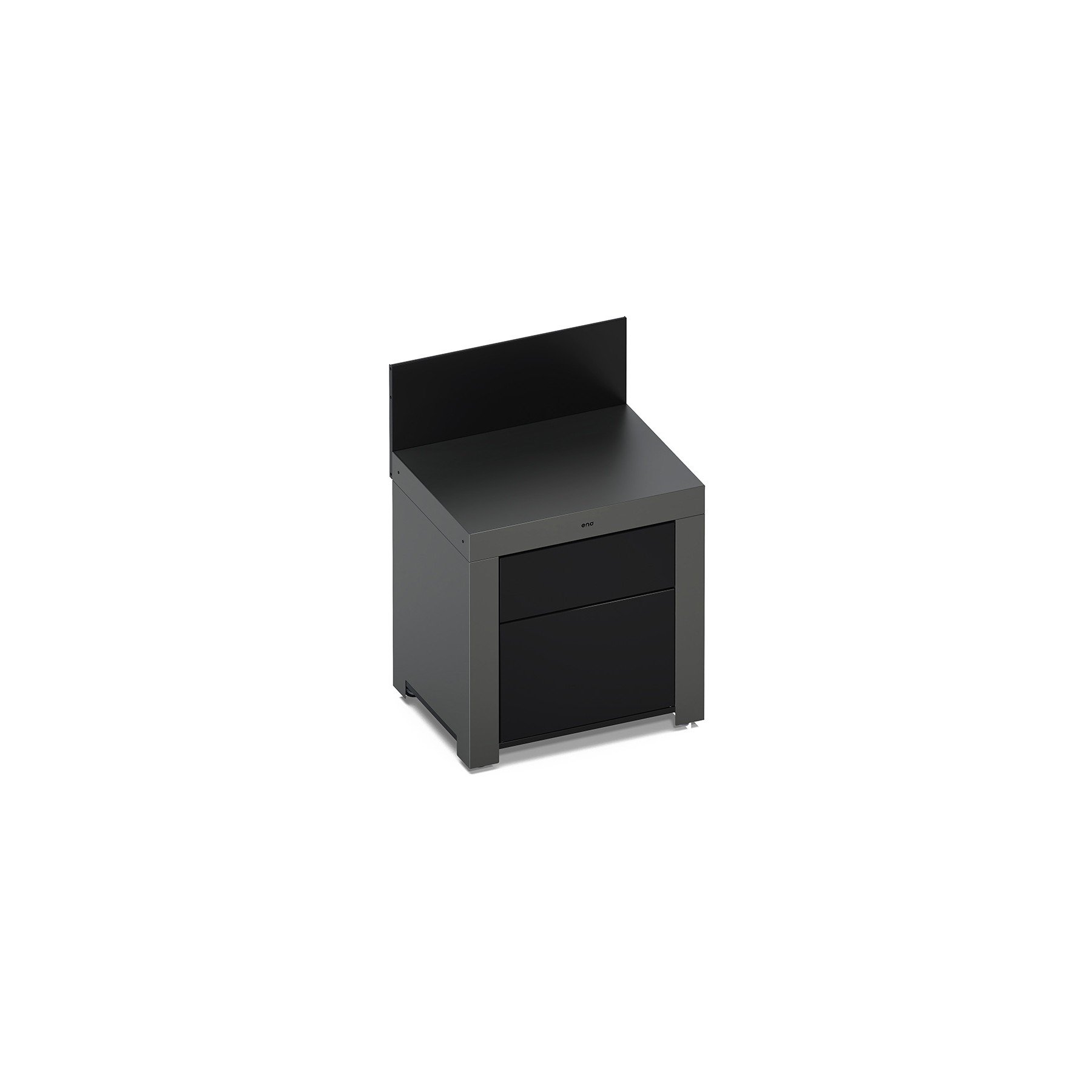 Meuble ENO MODULO Plan Travail 2 Tiroirs Gris Cargo