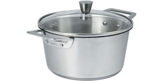 Faitout CRISTEL 24cm avec couvercle verre - 1826