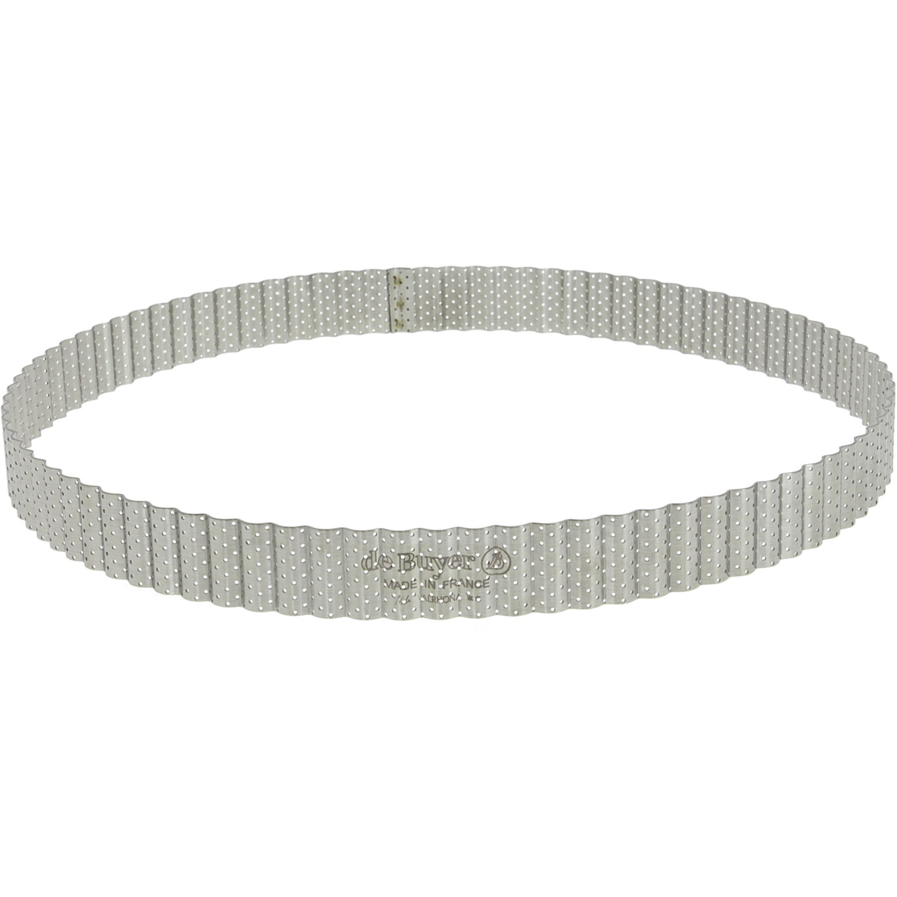 Cercle pâtisserie DE BUYER Cercle à tarte en inox perforé 28.5 x 2