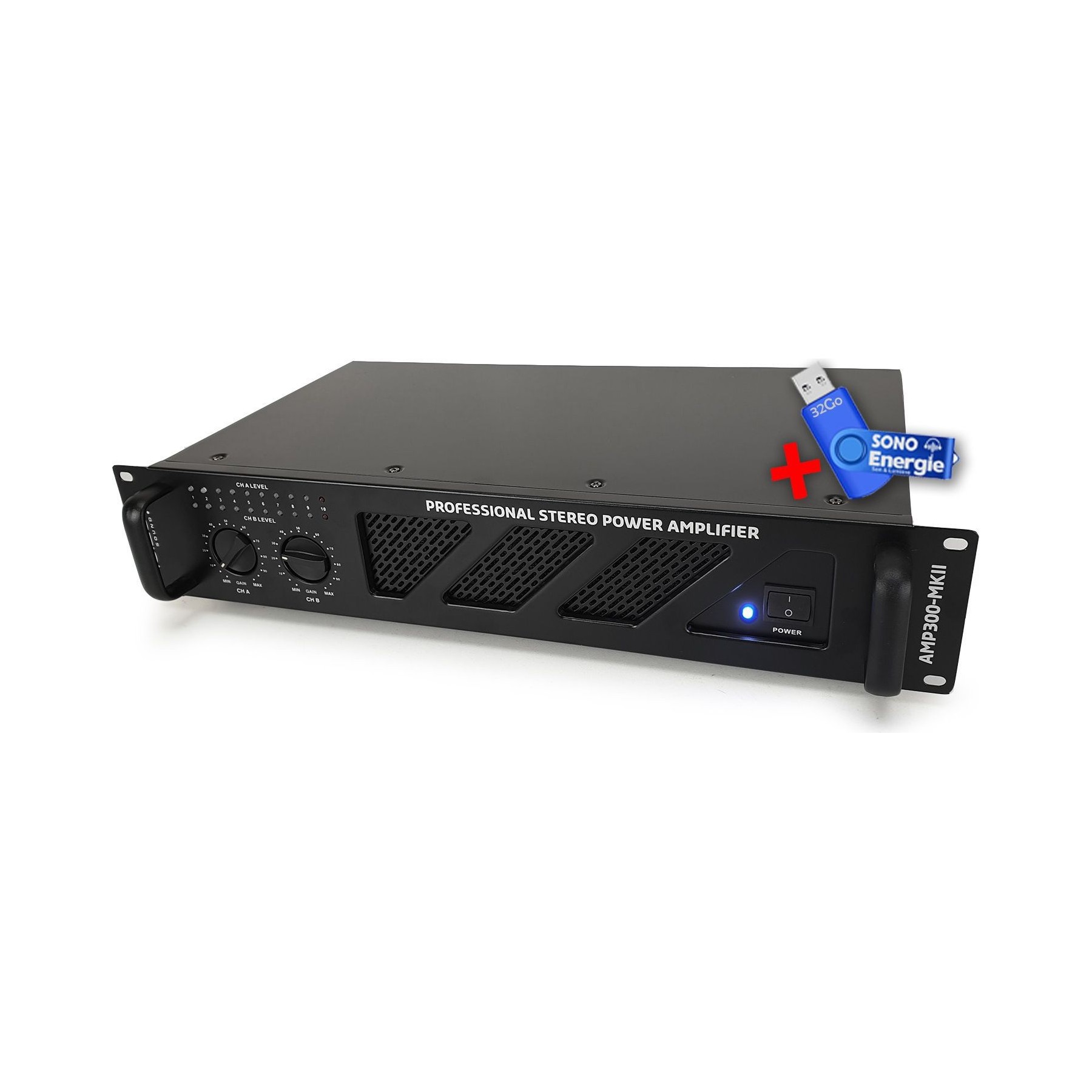 Pack sono IBIZA ampli pro AMP300-MKII+Clé USB 32G