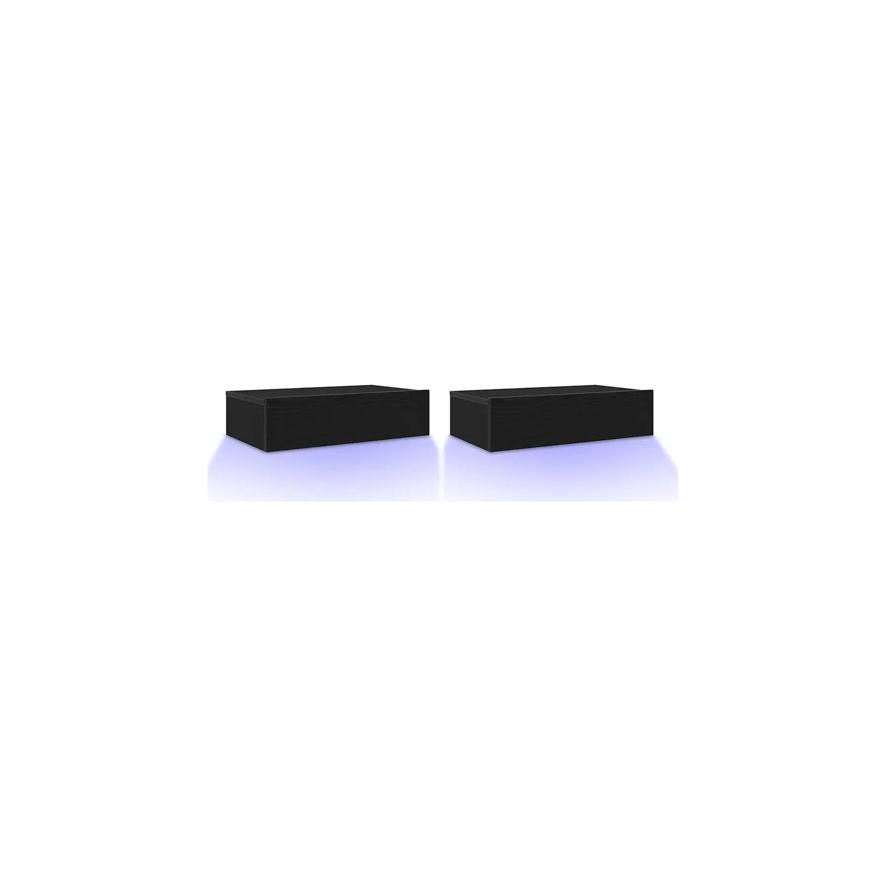 Meuble TV HELLOSHOP26 Lot de 2 meubles TV avec éclairage LED m