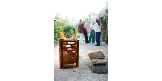 Brasero BARBECOOK Jules avec cendrier en acier corten BC-W
