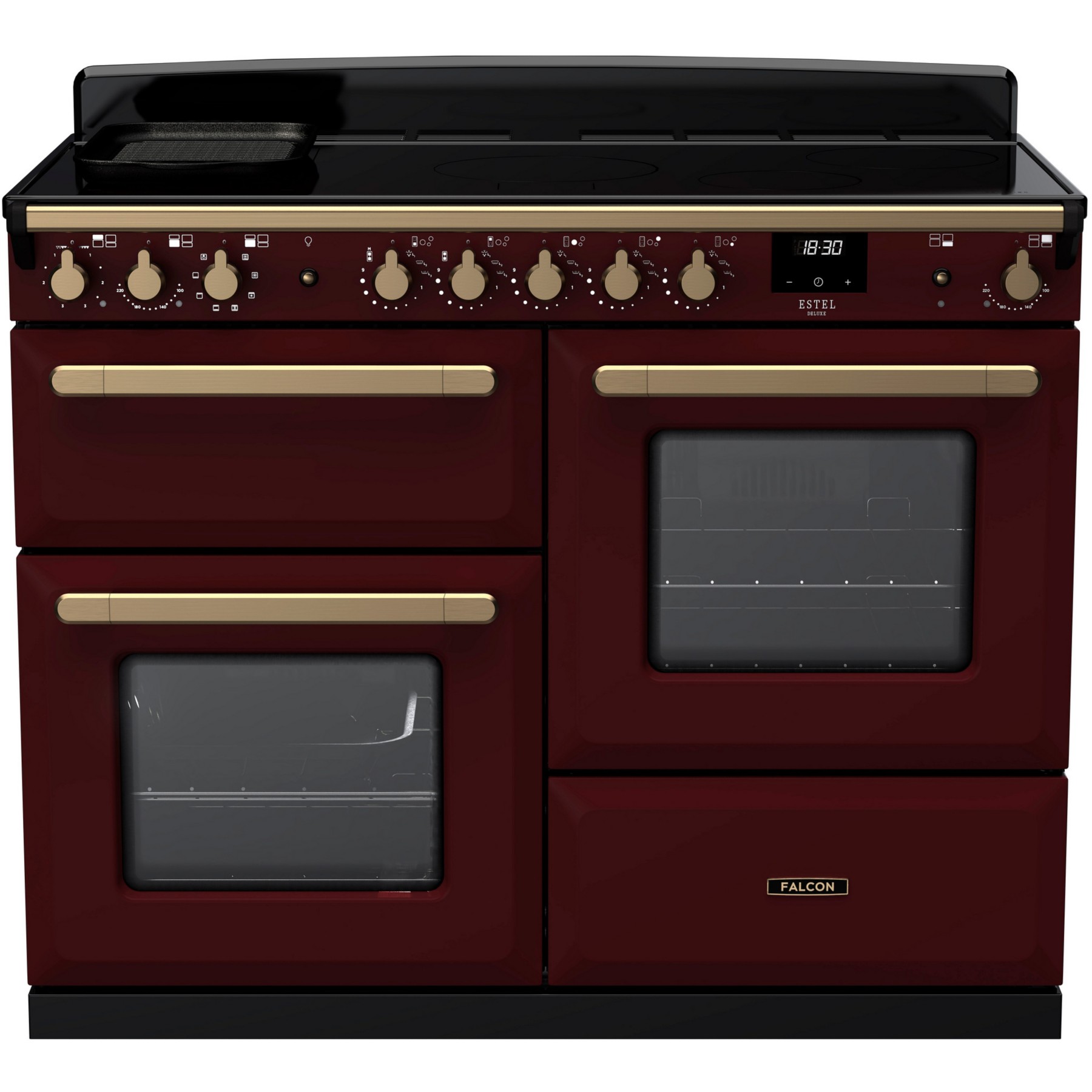 Piano de cuisson induction FALCON ESTEL DELUXE OCTAB IND 110 CM BORDEAUX L