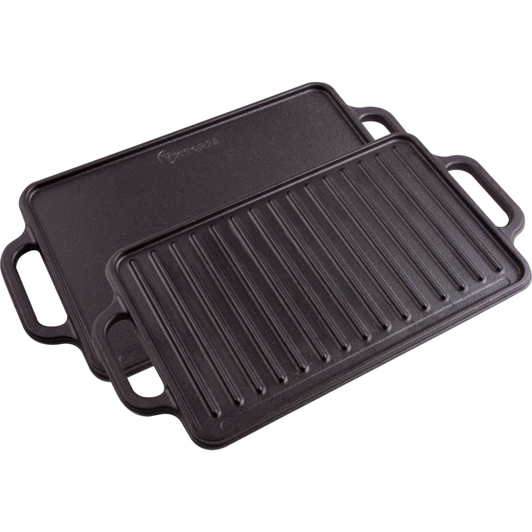 Plancha VICTORIA COOKWARE à Griller Réversible 33x21cm, pour Feu