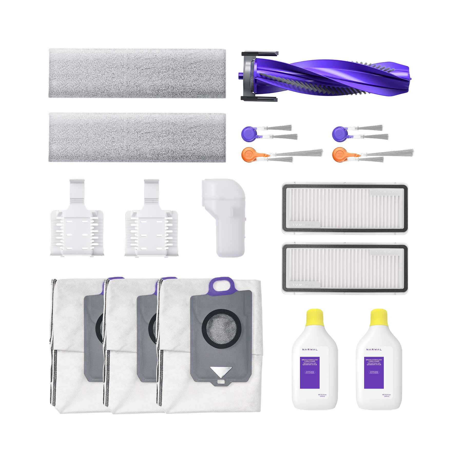 Kit accessoires NARWAL Entretien brosses filtres rechange robot Flow Flow Auto