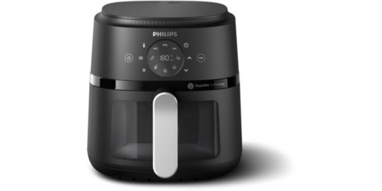 Airfryer PHILIPS NA211/00 friteuse sans huile avec fenêtre de cuisson Noir/Argent, Série 2000 3.2L