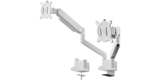 Support mural ONE FOR ALL Dual Arm blanc 13-35 pouces Orientable e