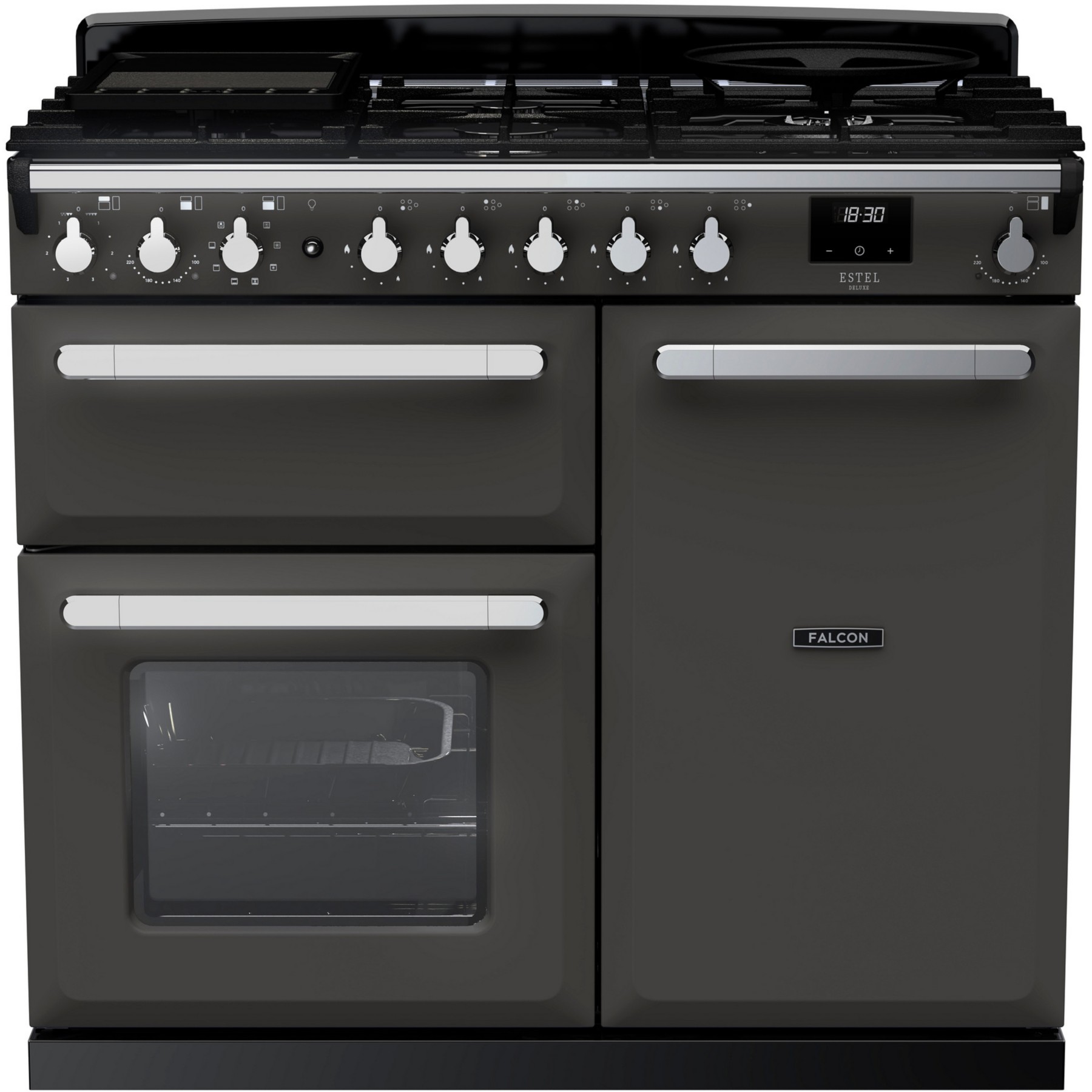 Piano de cuisson gaz FALCON ESTEL DELUXE TAB GAZ 100 CM ARDOISE CHRO