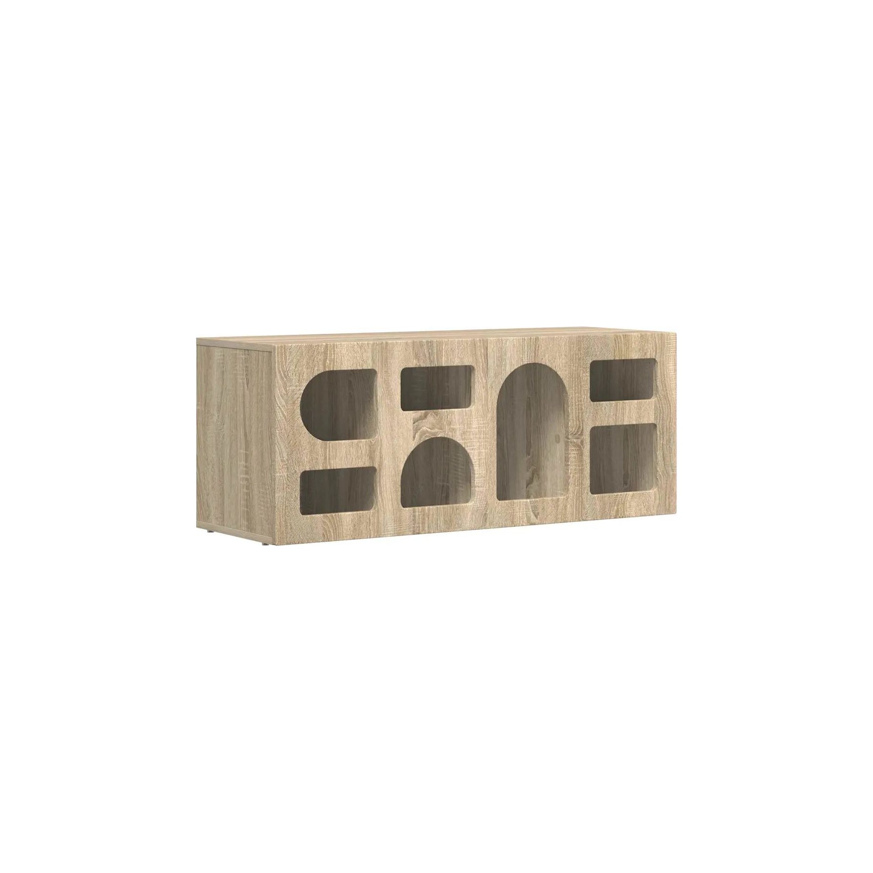 Meuble TV HELLOSHOP26 Meuble TV rectangulaire moderne pratique